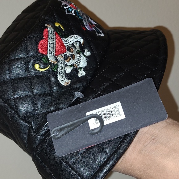 Ed Hardy Black Embroidered Bucket Hat - OSFM - Picture 10 of 11
